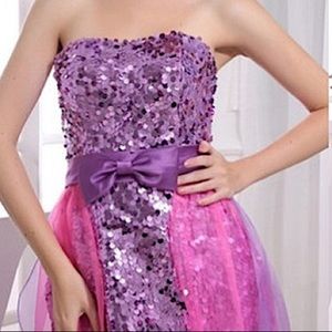 Sequined Purple Dress